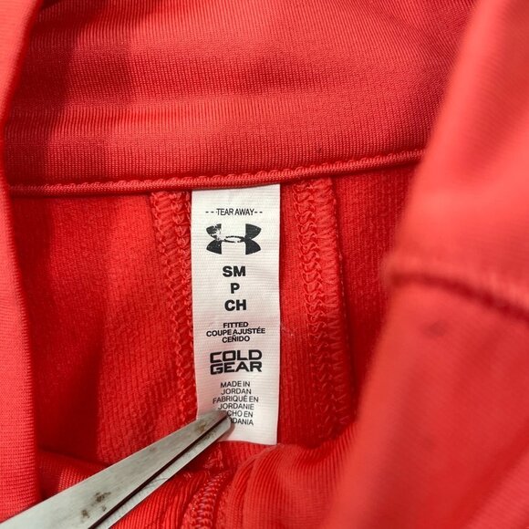 UNDER ARMOUR Women's Size SM‎ Cold Gear  1/2 ZIP Sleeve Running Top Bright Pink - Picture 5 of 6